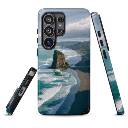'Piha Beach' Samsung Galaxy S26 Ultra tough phone case - protective glossy case NZ Australia