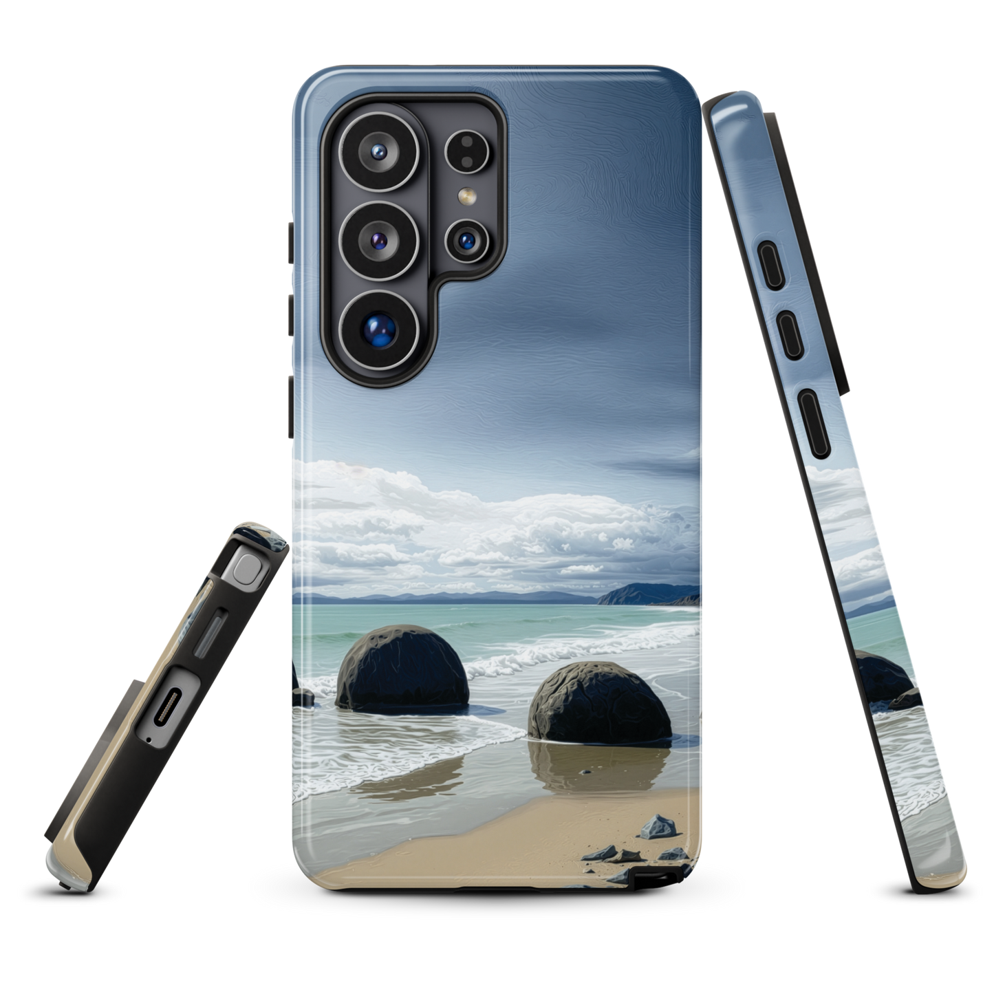'Moeraki Boulders' Samsung Galaxy S26 Ultra tough phone case - protective glossy case NZ Australia