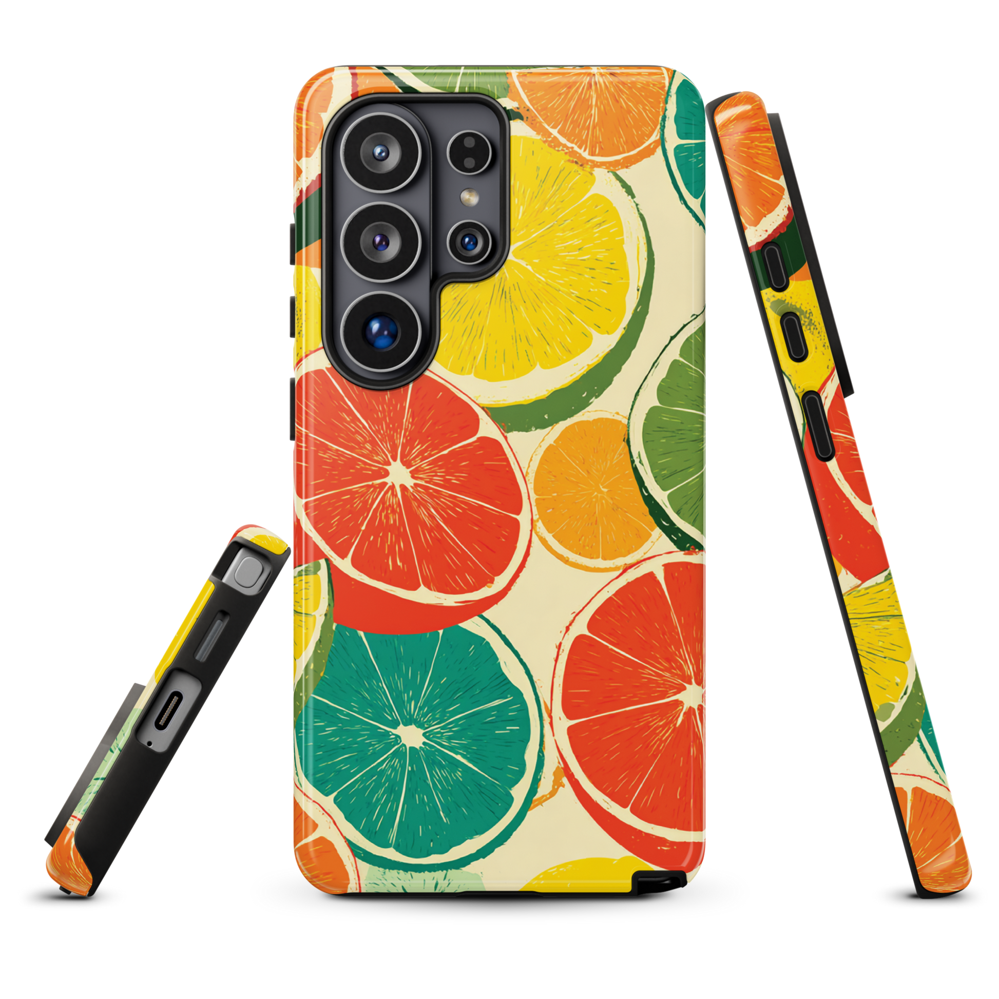 'Citrus Pop' Samsung Galaxy S26 Ultra tough phone case - protective glossy case NZ Australia