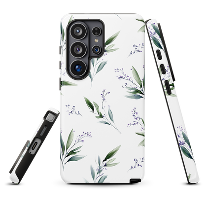 'Botanical Sprigs' Samsung Galaxy S26 Ultra tough phone case - protective glossy case NZ Australia