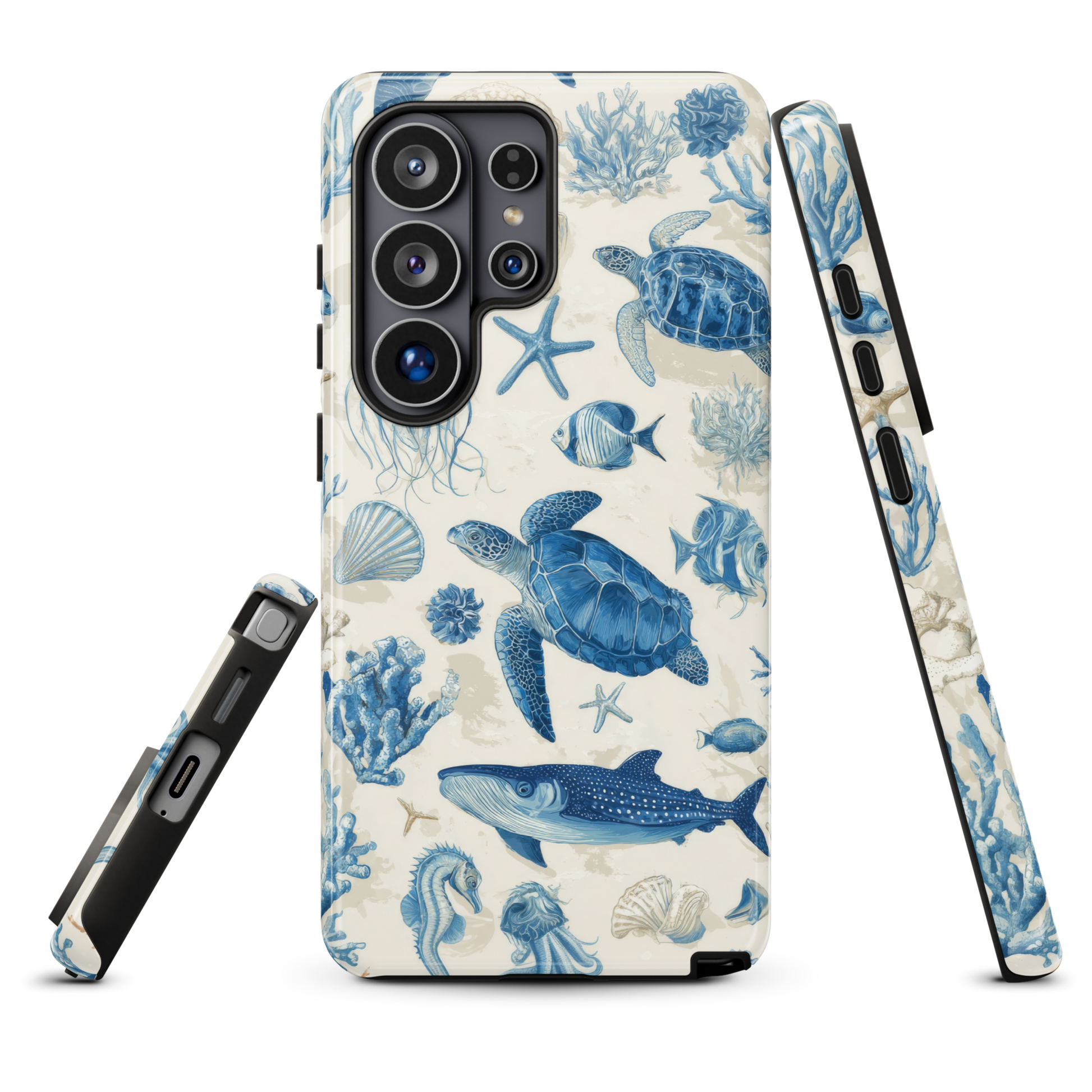 'Ocean Sketchbook' Samsung Galaxy S26 Ultra tough phone case - protective glossy case NZ Australia