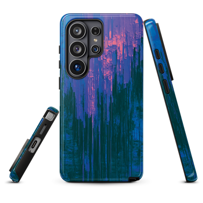 'Digital Glitch' Samsung Galaxy S26 Ultra tough phone case - protective glossy case NZ Australia