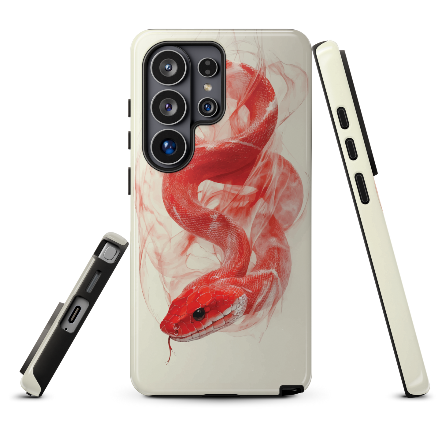 'Red Snake' Samsung Galaxy S26 Ultra tough phone case - protective glossy case NZ Australia