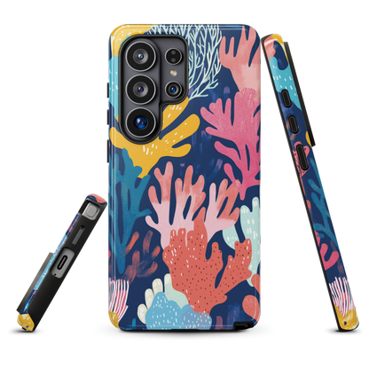 'Coral Reef' Samsung Galaxy S26 Ultra tough phone case - protective glossy case NZ Australia