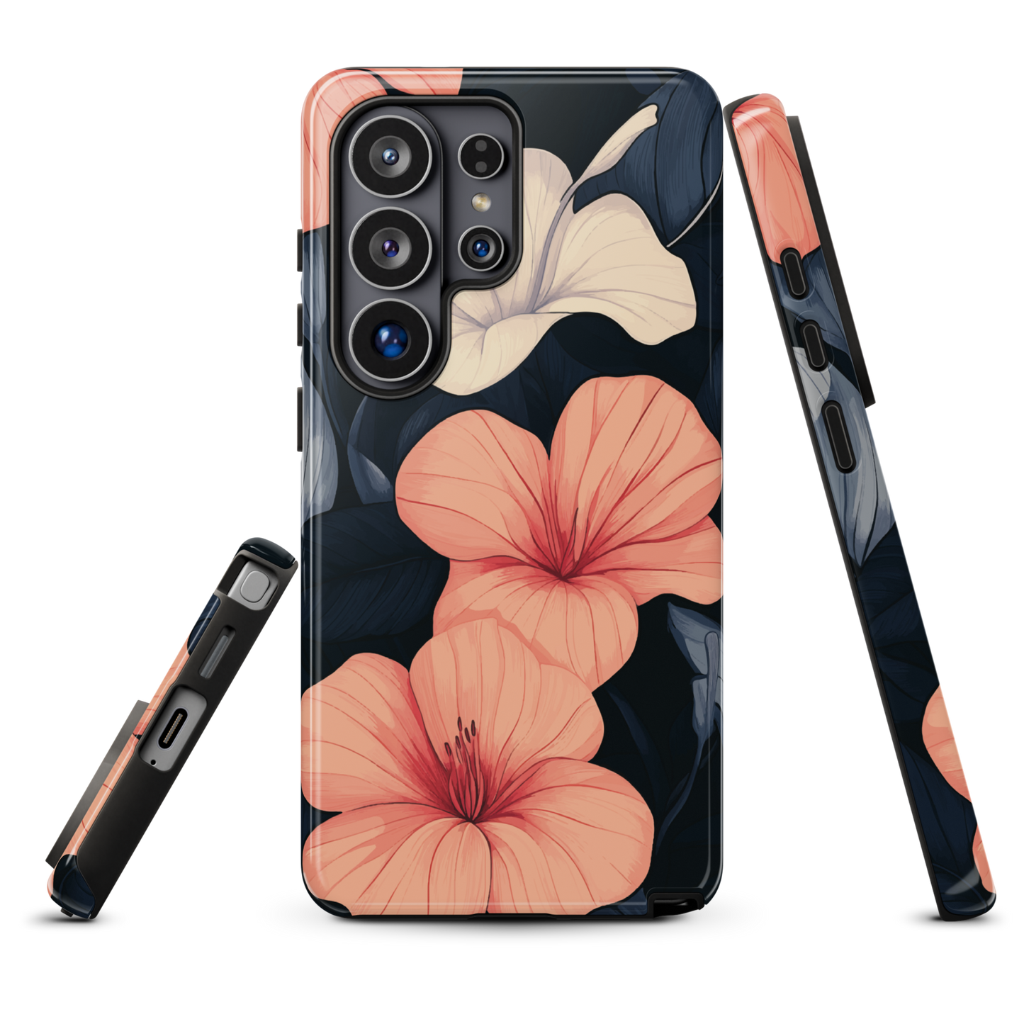 'Hibiscus Flower' Samsung Galaxy S26 Ultra tough phone case - protective glossy case NZ Australia