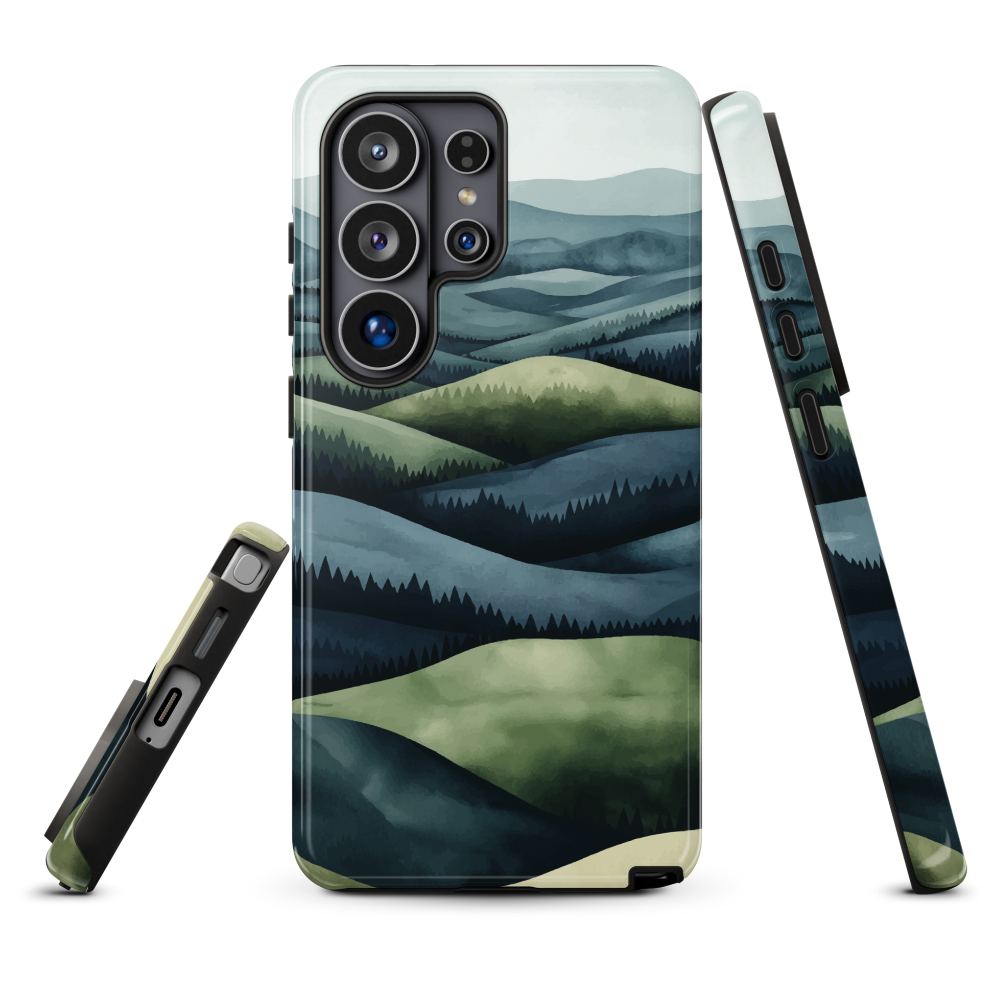'Blue Mountains' Samsung Galaxy S26 Ultra tough phone case - protective glossy case NZ Australia