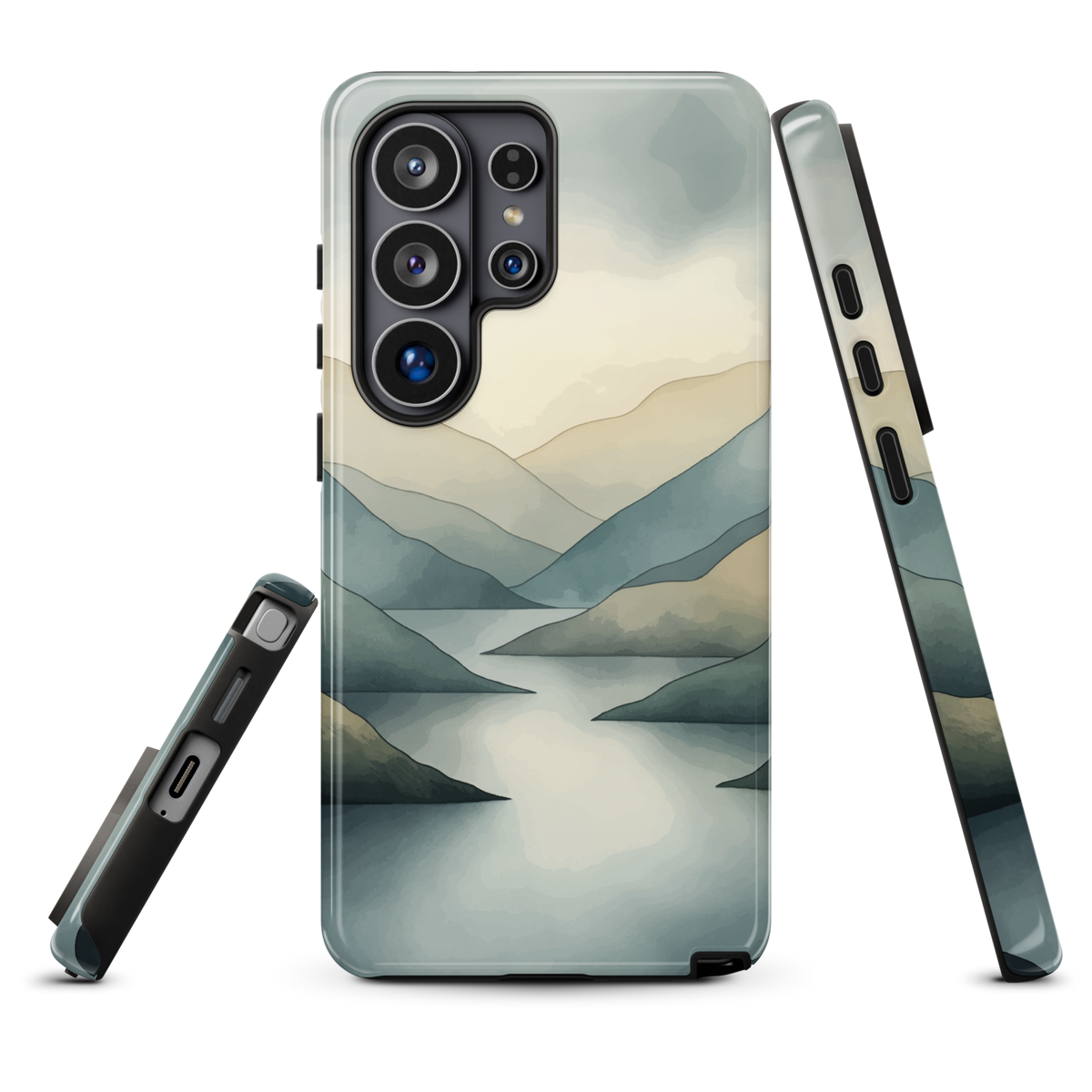 'Misty Mountains' Samsung Galaxy S26 Ultra tough phone case - protective glossy case NZ Australia