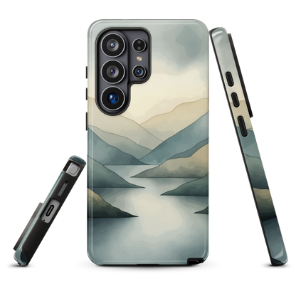 'Misty Mountains' Samsung Galaxy S26 Ultra tough phone case - protective glossy case NZ Australia