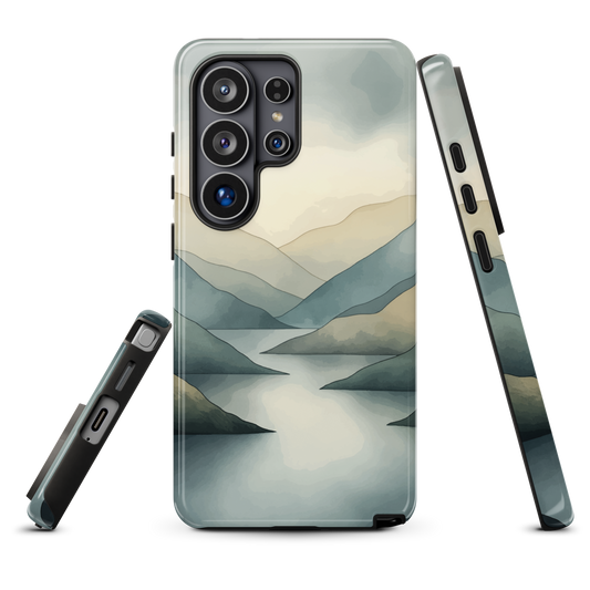'Misty Mountains' Samsung Galaxy S26 Ultra tough phone case - protective glossy case NZ Australia