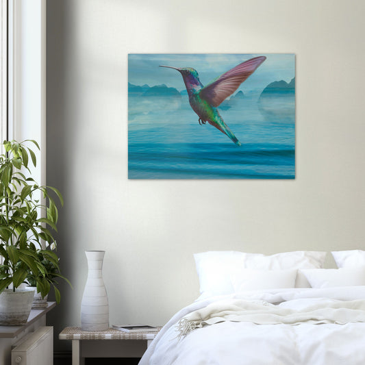'Hummingbird' wood print